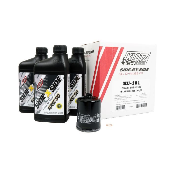 Load image into Gallery viewer, Klotz Synthetic 10W/50 Oil Change Kit with Hiflo Filter For Polaris RZR RS1
