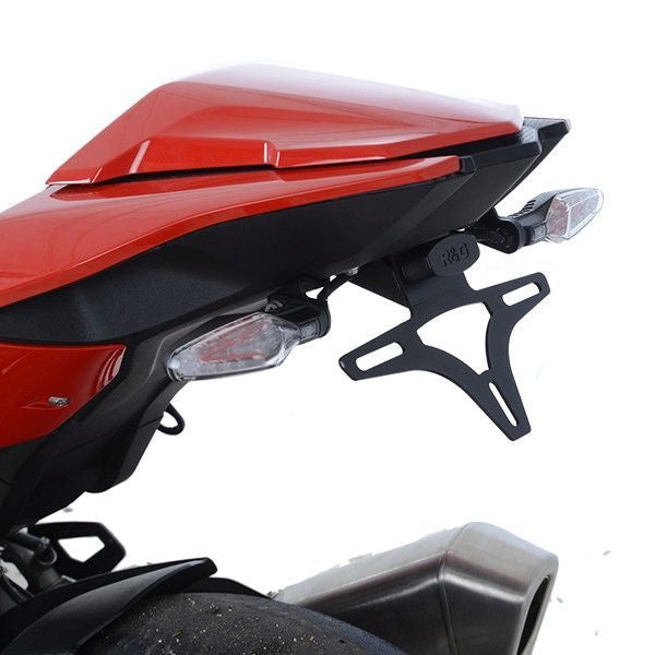 Load image into Gallery viewer, R&amp;G Racing Black Tail Tidy License Plate Holder For 2021-2022 BMW M1000RR
