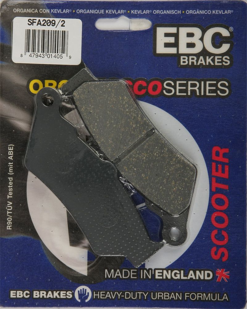 Load image into Gallery viewer, EBC 1 Pair Premium SFA Organic OE Replacement Brake Pads MPN SFA209/2
