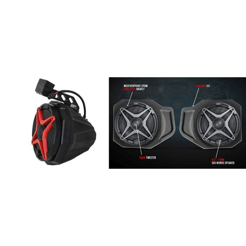 Load image into Gallery viewer, SSV Works Cage Mounted 6.5&quot; SSV Speakers W/ 6.5&quot; Kicker Speakers And 10&quot; Subwoofer For Polaris RGR XP 1000 18-22
