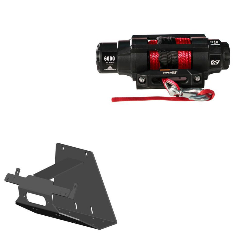 Load image into Gallery viewer, Viper 6000lbs V3 Winch Red Rope With Mount For Can-Am Maverick X3 2017-2021
