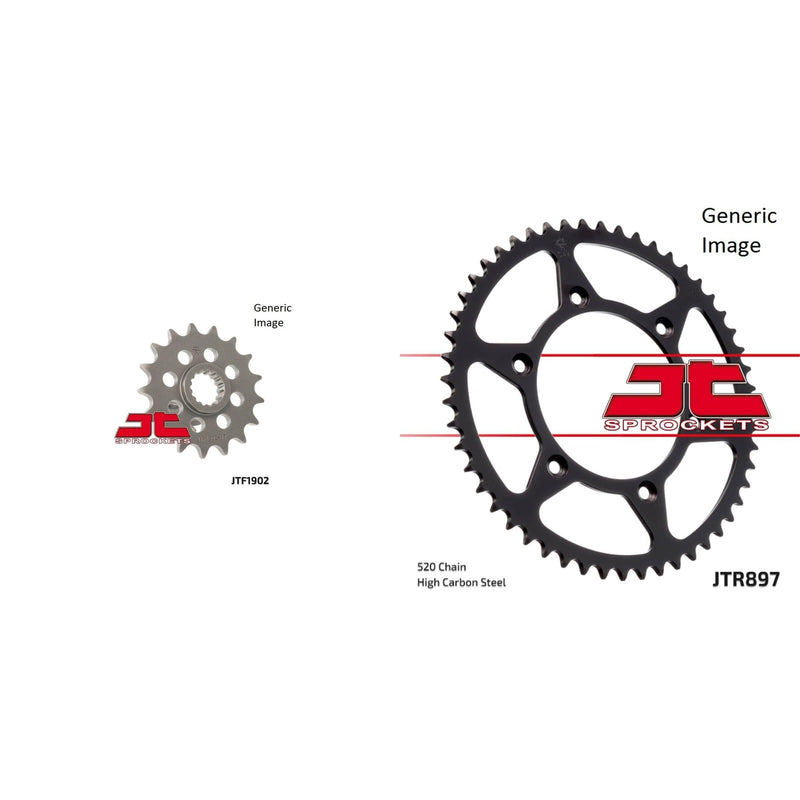 Load image into Gallery viewer, JT SPROCKETS Front and Rear Steel Sprocket Kit for OffRoad KTM 690 Duke 2008
