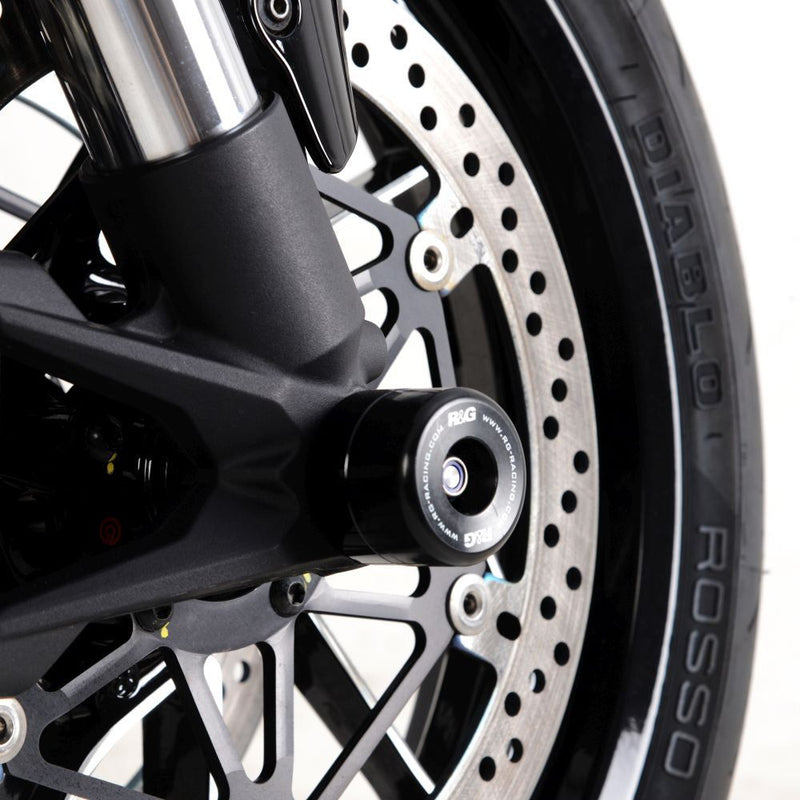Load image into Gallery viewer, R&amp;G Racing Black Fork Protectors For 2023-2024 Ducati Diavel V4 FP0276BK

