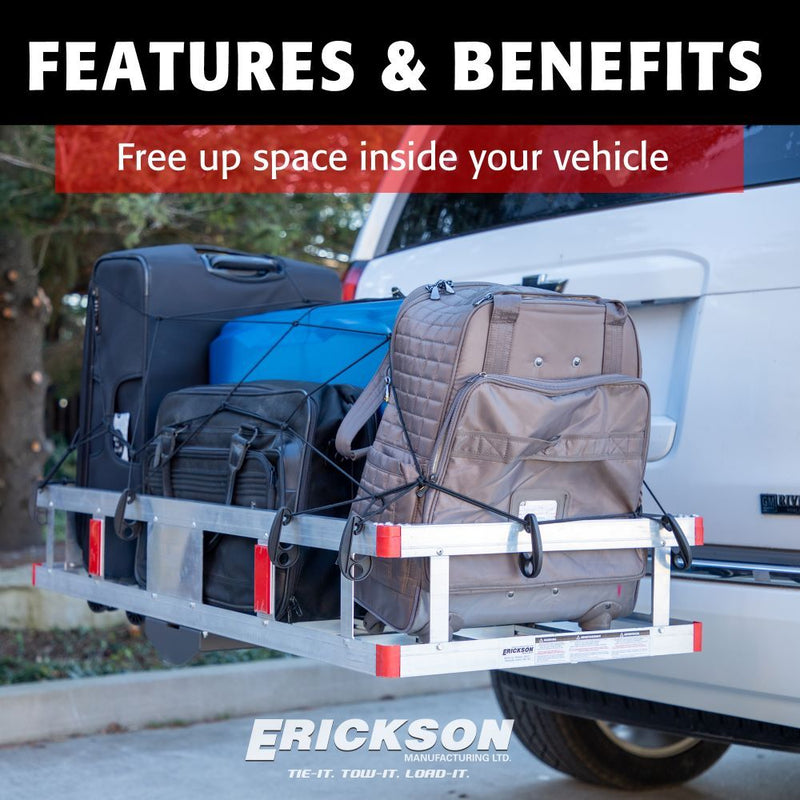Load image into Gallery viewer, Erickson Mfg. Aluminum Basket-Style Cargo Carrier - 500 lb. Rated - Fits 2 &quot; Receivers
