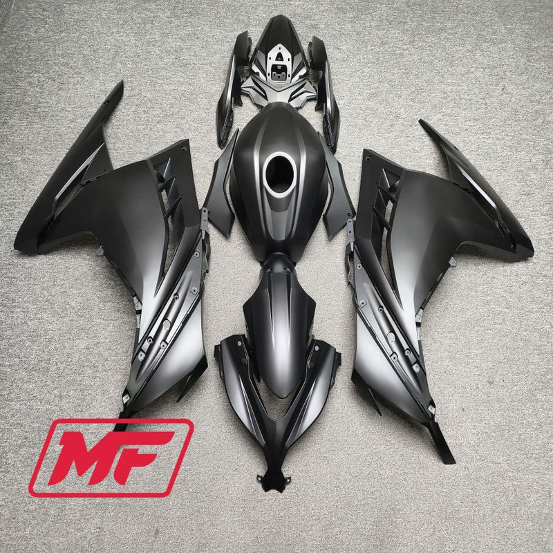 Load image into Gallery viewer, Monster Fairings Full Kit Kawasaki EX300 13-24 Matte Black + Windshield + Gas Tank Cover
