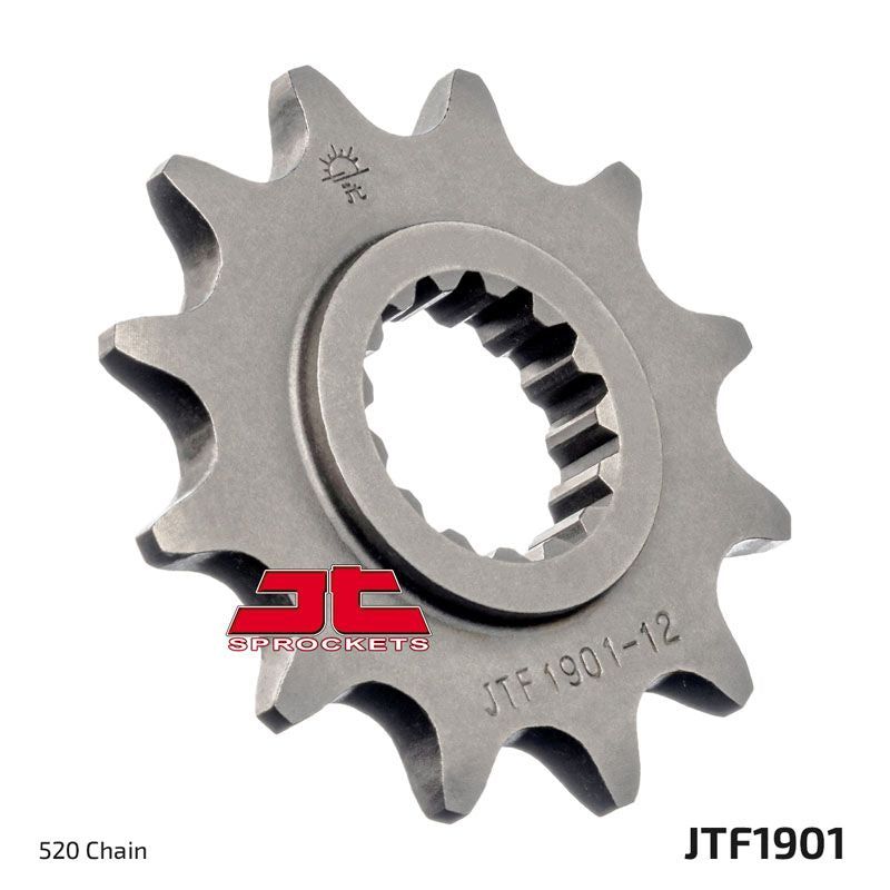 Load image into Gallery viewer, JT Sprockets Front Steel Countershaft Sprocket 12 Tooth 12T 520 Chain
