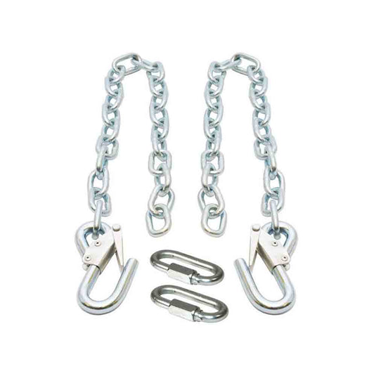 Trailer Safety Chains with Safety Latches and 1/4 Inch Quick Links - Class I - 2,000 lb. Capacity - 24"
