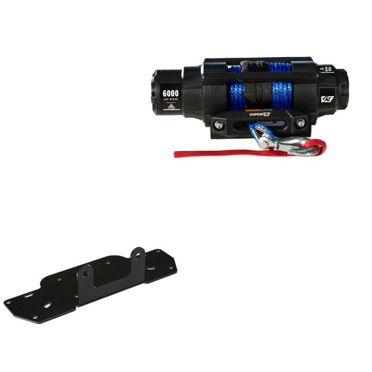 Viper 6000lbs V3 Winch Blue Rope With Mount For Kawasaki Prairie 360 2002-2013