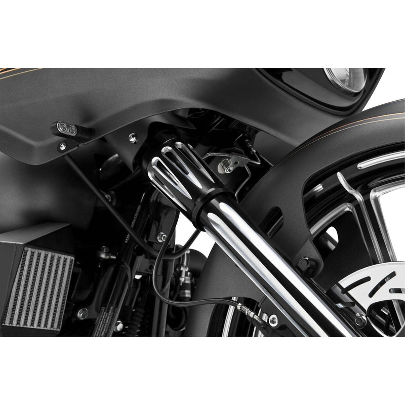 Load image into Gallery viewer, Harley FLHX Street Glide 2006-2013Deep Cut Fork Boot Covers Black by Arlen Ness
