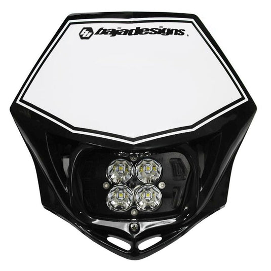 Baja Designs Headlight Kit Black Shell Squadron Sport Series Spot Pattern Clear Lens Universal 557001BK