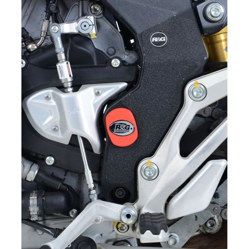 Load image into Gallery viewer, R&amp;G Racing Black Frame Plug Fits Both Sides For 2015-2018 MV Agusta Turismo Veloce 800

