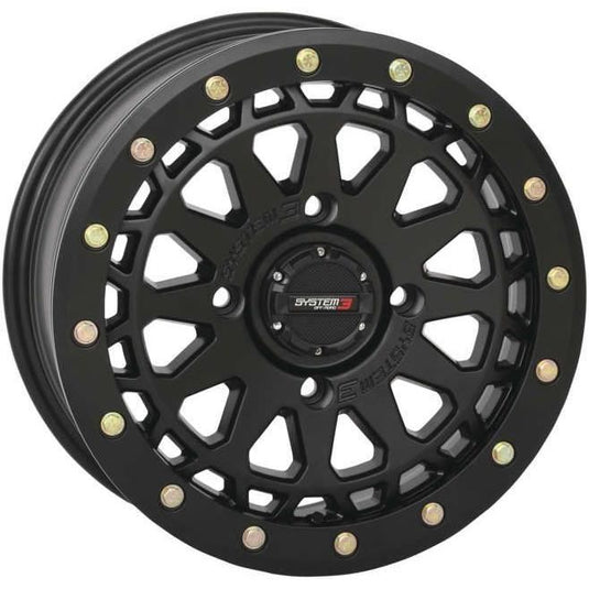 System 3 SB-6 Beadlock Matte Black Wheel 15x7 4/137 6+1 (+45mm) 15S3-6538