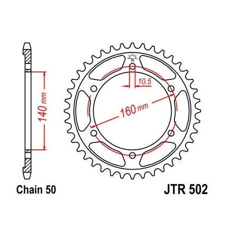 Steel Rear Sprocket 44T for Street KAWASAKI ZX1100D Ninja ZX-11 1993-2001