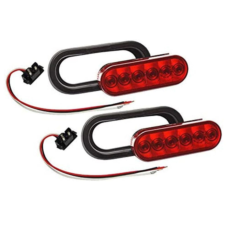 Load image into Gallery viewer, Buyers 6 Inch L.E.D. Oval Stop/Turn/Tail Lights (RLC-5626156-KR) with Grommets and Plugs

