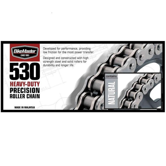 BIKEMASTER 530H Heavy-Duty Precision Roller Chain 108 Natural