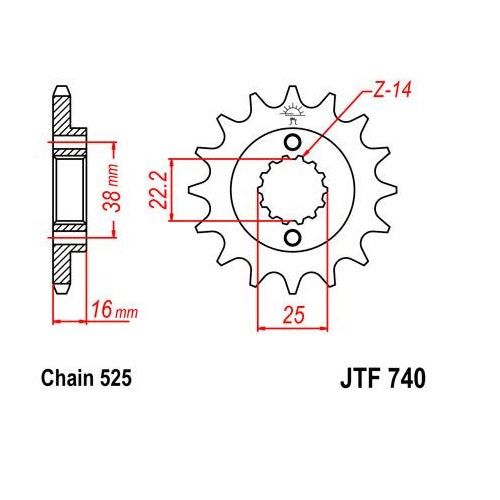 Steel Front Sprocket 15T for Street DUCATI 796 Monster 2012-2015