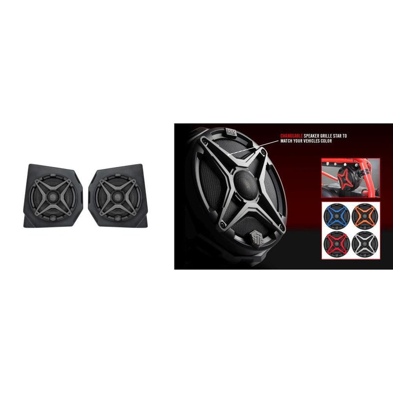Load image into Gallery viewer, SSV Works Front 6.5&quot; Speaker Pods With Grey Grilles For Can-Am Defender HD10 18-22
