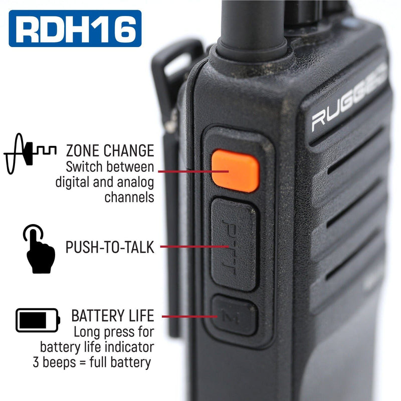 Load image into Gallery viewer, Rugged Radios Rugged RDH16 Digital and Analog Handheld Radio
