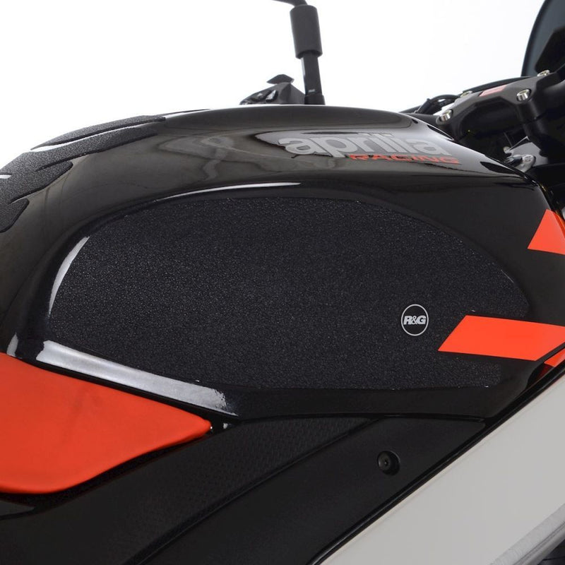 Load image into Gallery viewer, R&amp;G Racing Black Tank Traction Grips For 2021-2024 Aprilia RSV4 1100 Factory
