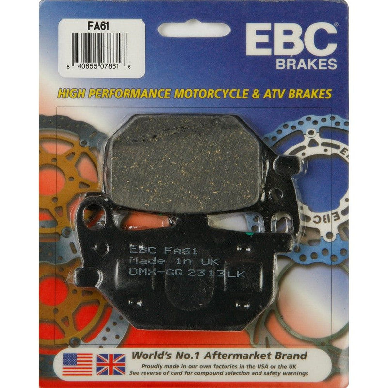 Load image into Gallery viewer, EBC 1 Pair Premium SFA Organic OE Replacement Brake Pads MPN FA61

