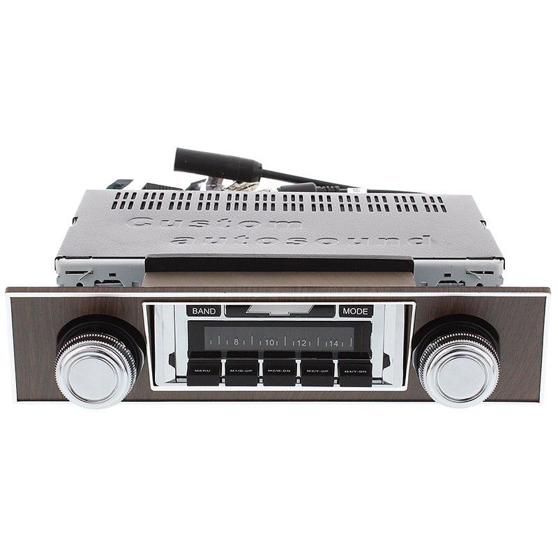 Load image into Gallery viewer, Custom Autosound 1967-68 Camaro Classic Car Stereo With Walnut Bezel
