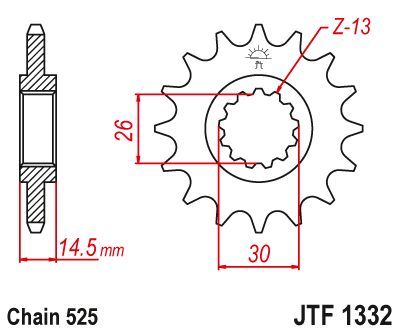 Load image into Gallery viewer, JT Sprockets Front Steel Countershaft Sprocket 14 Tooth 14T 525 Chain
