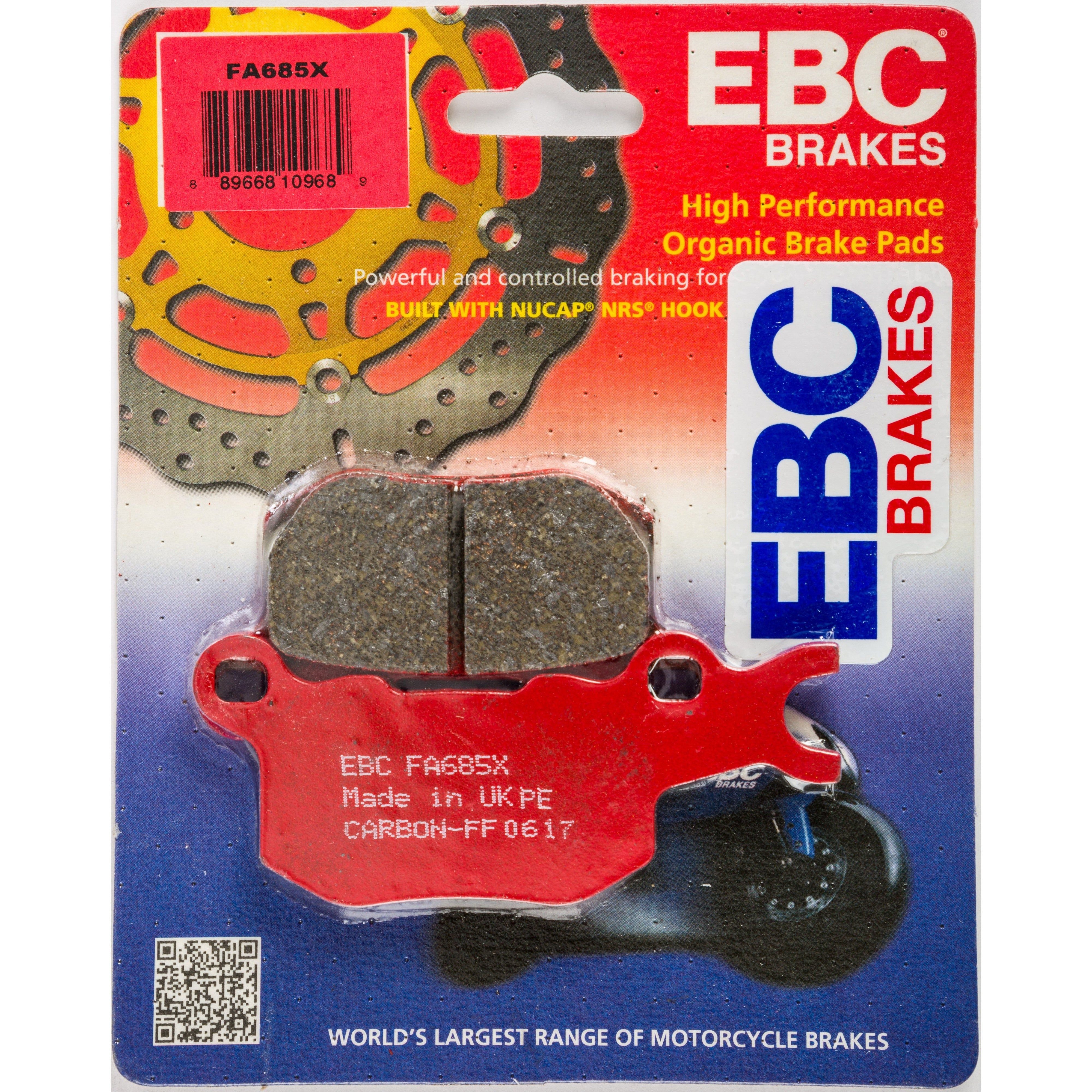 EBC 1 Pair Performance X-Series Carbon Brake Pads MPN FA685X