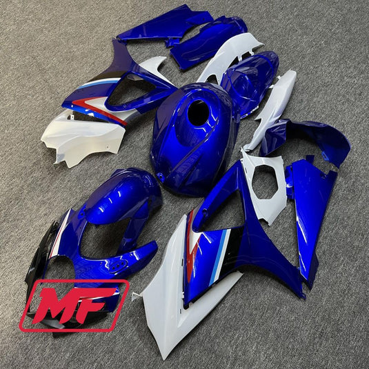 Monster Fairings Full Kit Suzuki GSXR1000 07-08 Blue White and Red + Windshield + Gas Tank Cover