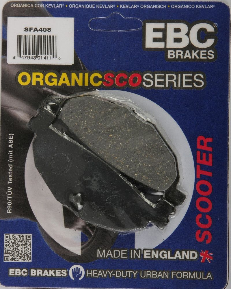 Load image into Gallery viewer, EBC 1 Pair Premium SFA Organic OE Replacement Brake Pads MPN SFA408
