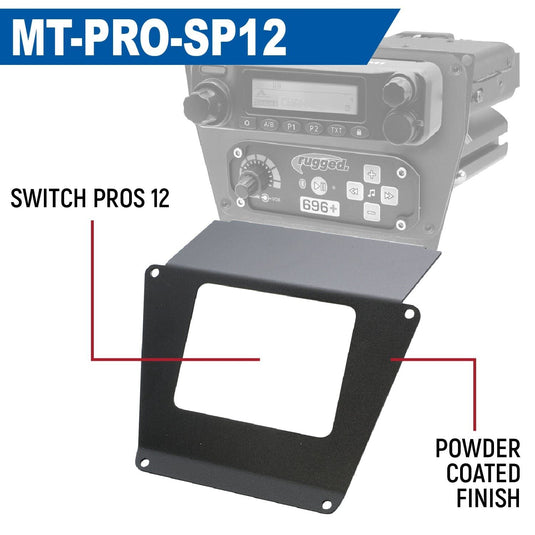 Rugged Radios Lower Accessory Panel for Polaris Polaris RZR PRO XP, RZR Turbo R, and RZR PRO R Dash Mount Radio and Intercom