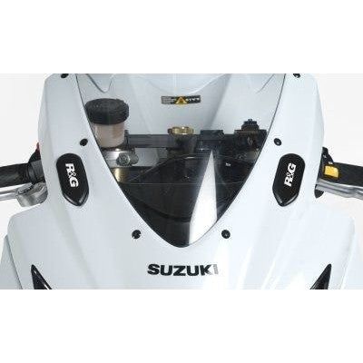 R&G Racing Black Mirror Delete Blanking Plates For 2006-2010 Suzuki GSXR600
