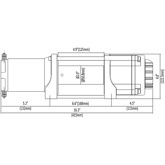 Winch Kit 4500 lb Wide For John Deere Gator XUV 865E ALL (Steel Cable)