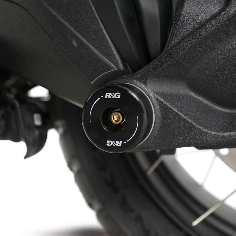 Load image into Gallery viewer, R&amp;G Racing Black Swingarm Shaft Protectors For 2006 BMW HP2
