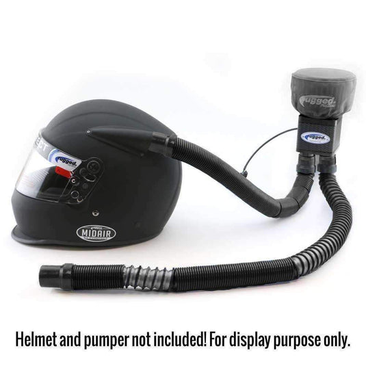 Rugged Radios MAC-X 2-6 ft Expandable Ultra Flex Helmet Air Pumper System Hose MAC-X-HOSE-BLK