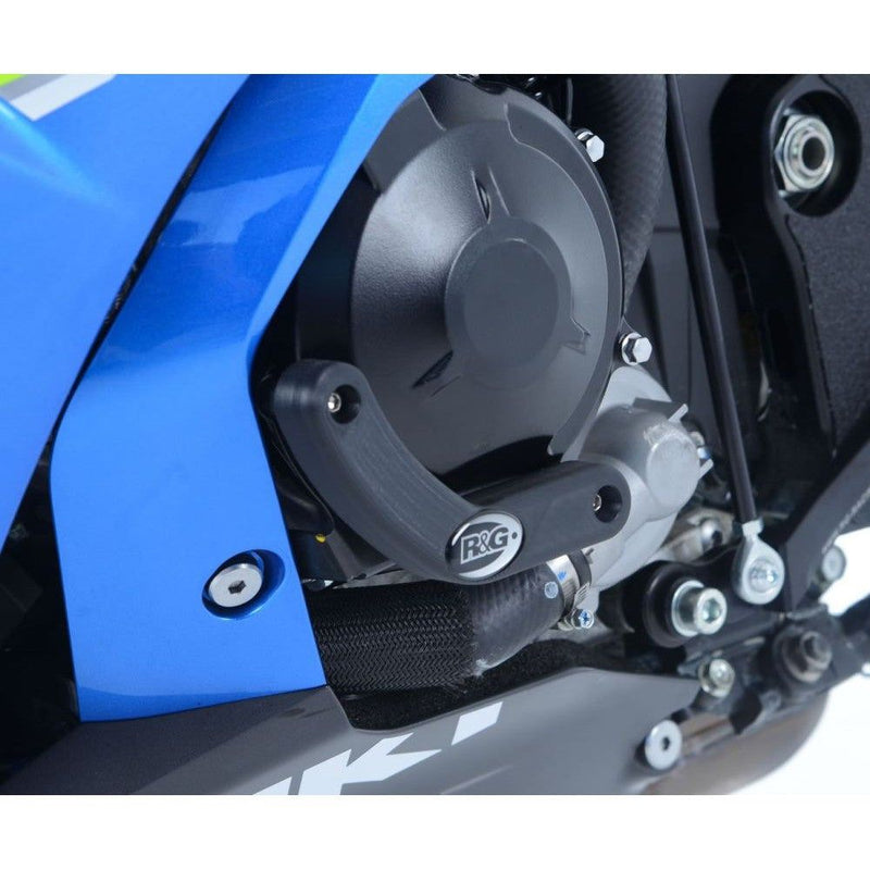Load image into Gallery viewer, R&amp;G Racing Black Engine Case Sliders LHS For 2017-2018 Suzuki GSXR1000
