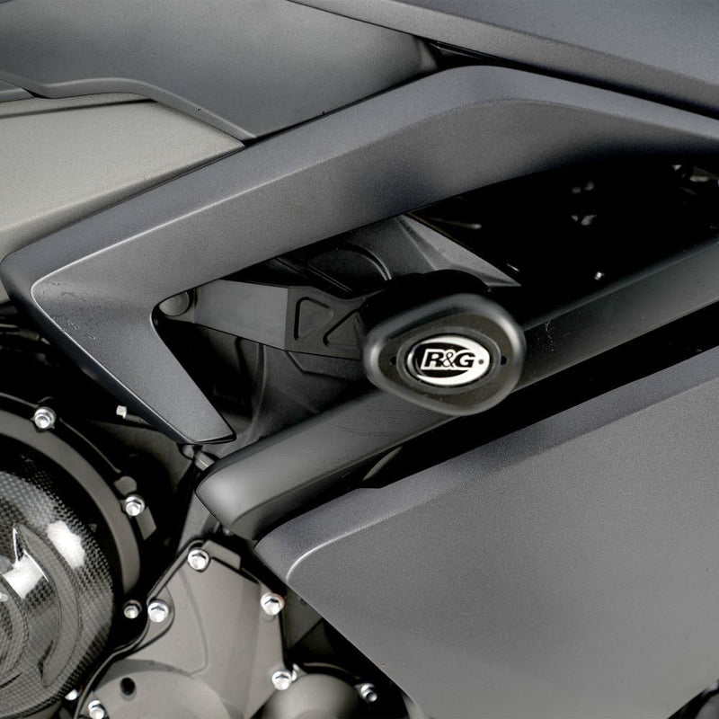 Load image into Gallery viewer, R&amp;G Racing Black Crash Protectors For 2024-2024 Triumph Daytona 660 CP0576BL

