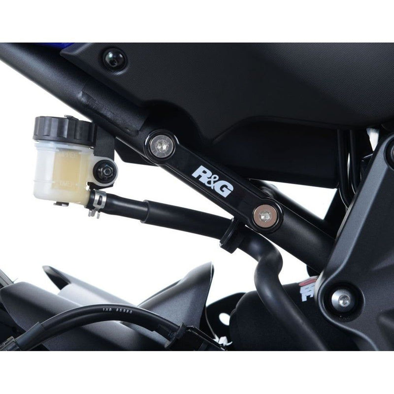 Load image into Gallery viewer, R&amp;G Racing Black Rear Foot Rest Delete Blanking Plates For 2016-2020 Yamaha MT-07 Tracer 700 FJ-07
