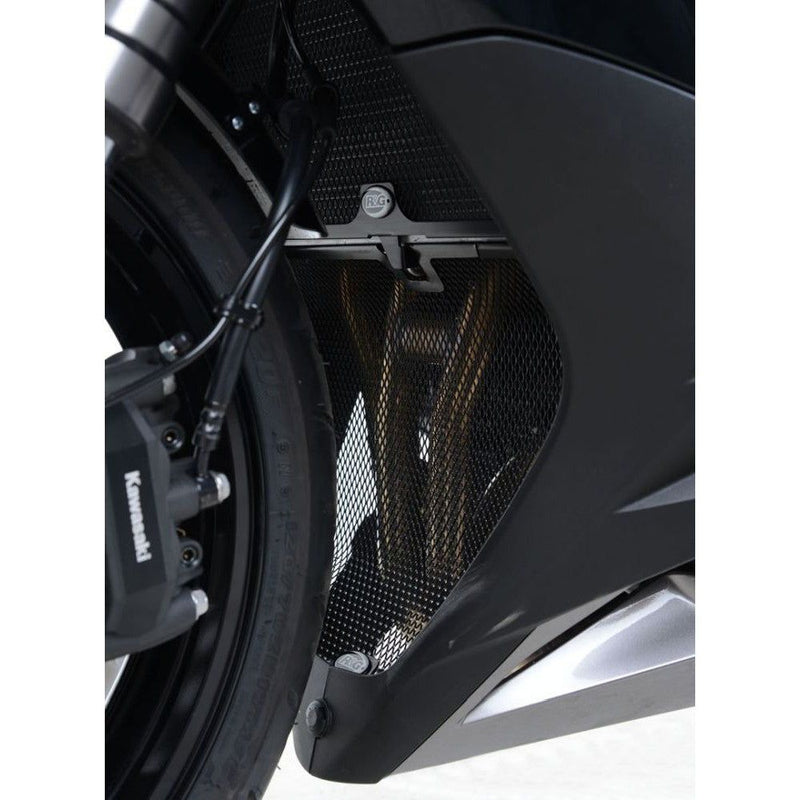Load image into Gallery viewer, R&amp;G Racing Black Downpipe Grill For 2011-2019 Kawasaki Z1000SX (Ninja 1000)
