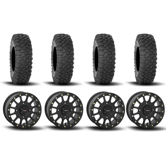 System 3 SB-5 Beadlock Matte Black 15" Wheels And XC450 Tires [35x10R-15]