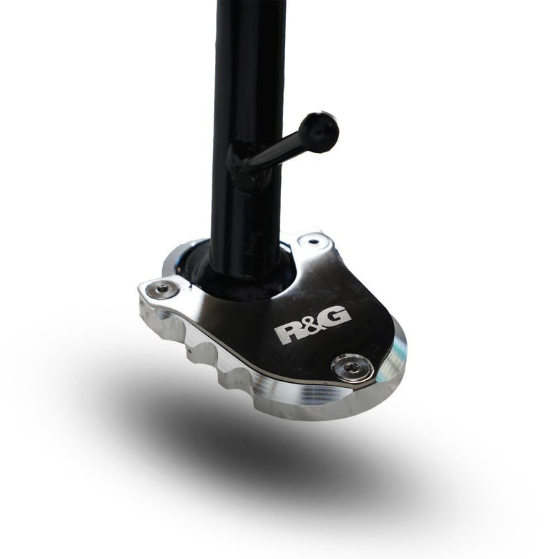 Load image into Gallery viewer, R&amp;G Racing Silver Kickstand Shoe For 2024-2024 Triumph Scrambler 400X
