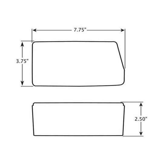 Rectangular Submersible LED Tail Light Kit for "Under 80" Trailers