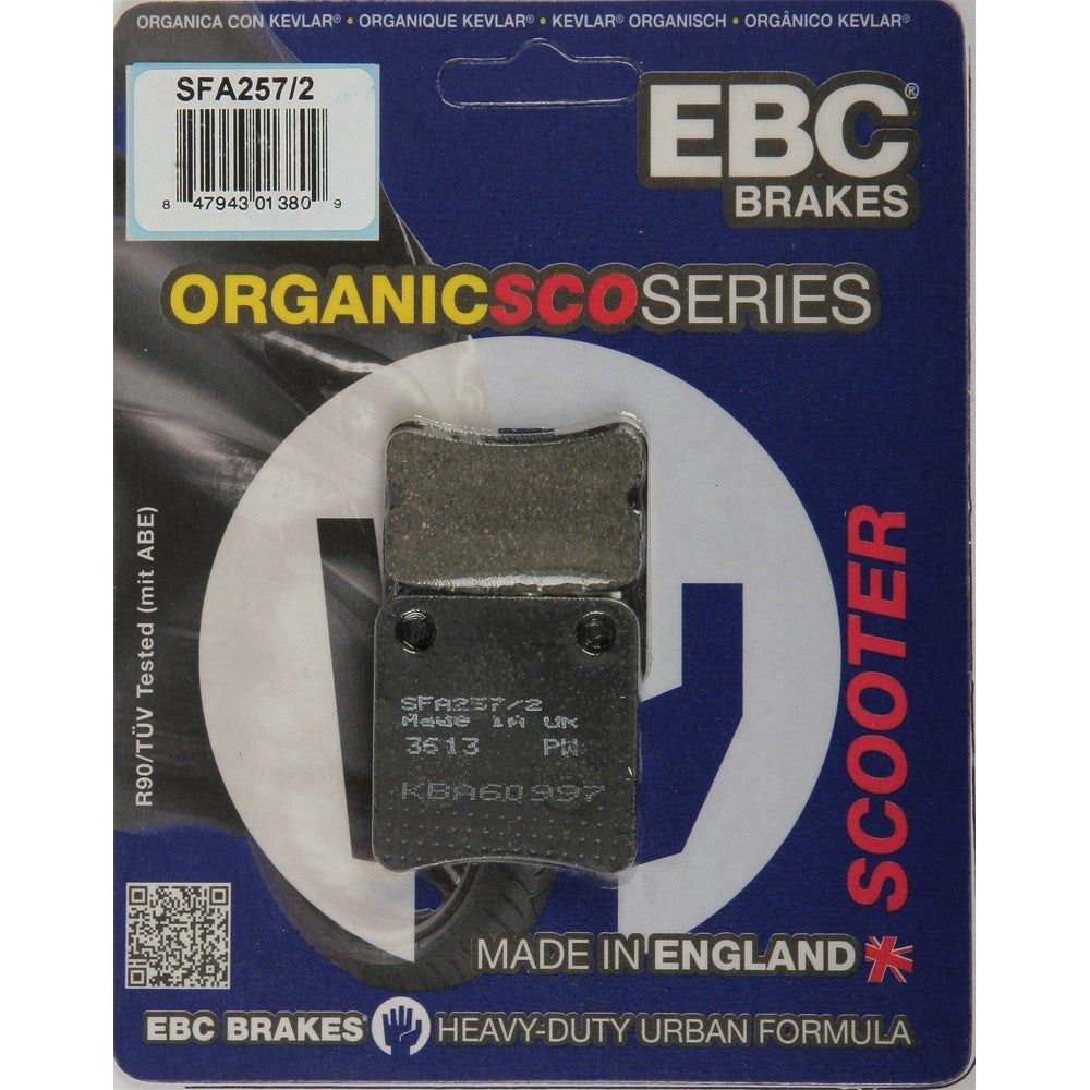 EBC 1 Pair Premium SFA Organic OE Replacement Brake Pads MPN SFA257/2