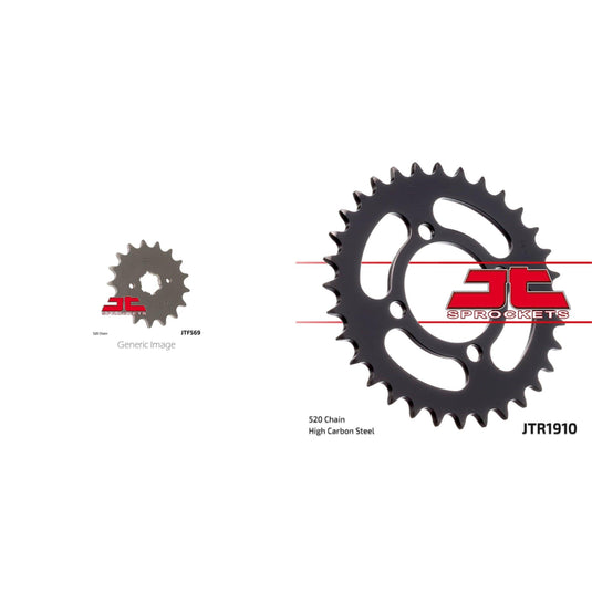 Front & Rear Steel Sprocket Kit for ATV/UTV YAMAHA YFA1 Breeze 125 1991-2004