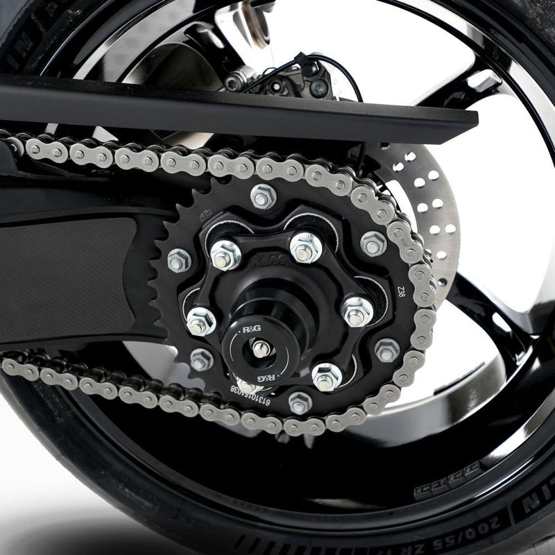 Load image into Gallery viewer, R&amp;G Racing Black Swingarm Protectors For 2016-2020 KTM 1290 Super Duke GT
