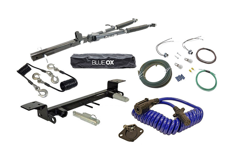 Load image into Gallery viewer, Blue Ox Avail Tow Bar (10,000 lbs. cap.) &amp; Baseplate Combo fits 2007-2018 Jeep Wrangler/Wrangler Unlimited (JK) (All Models W/ Standard Bumper) (No JL) - Includes Wiring
