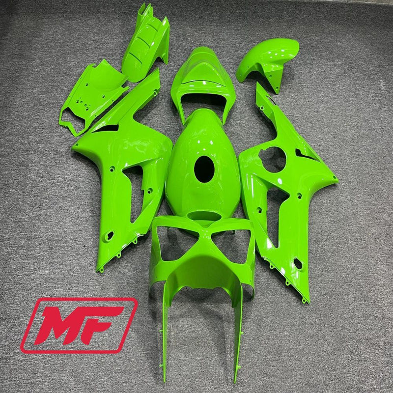 Load image into Gallery viewer, Monster Fairings Full Kit Kawasaki ZX-6R 03-04 OEM Green + Windshield + Gas Tank Cover
