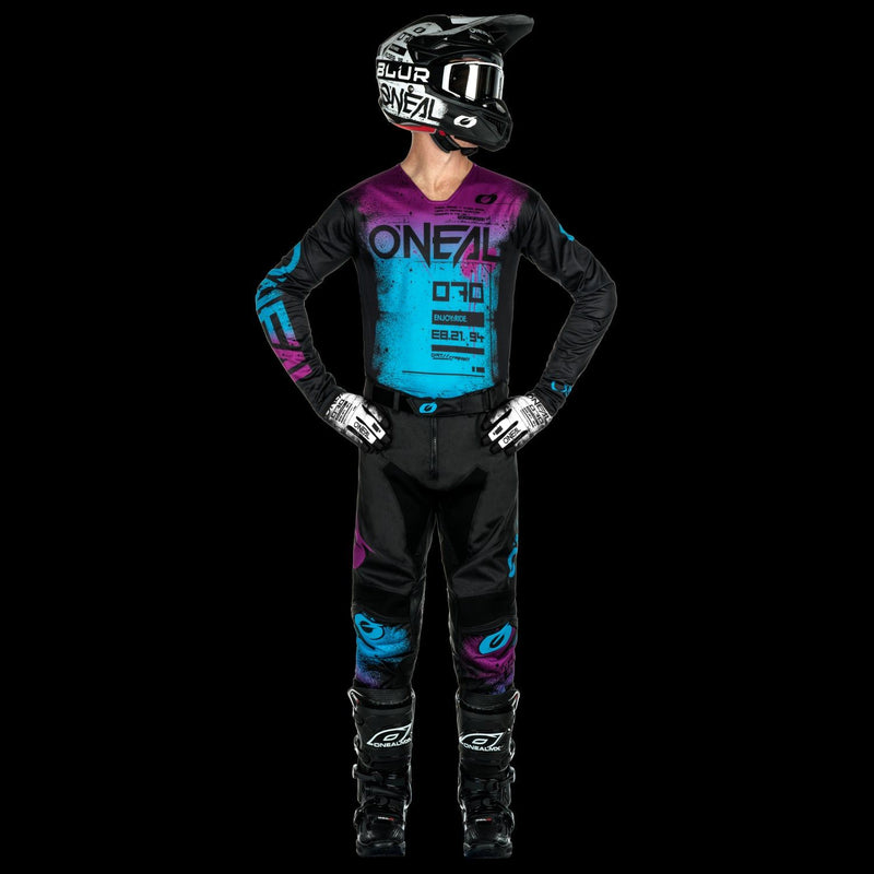 Load image into Gallery viewer, Motocross Jersey 242 O&#39;Neal Mayhem Scarz Black / Blue Motocross Jersey
