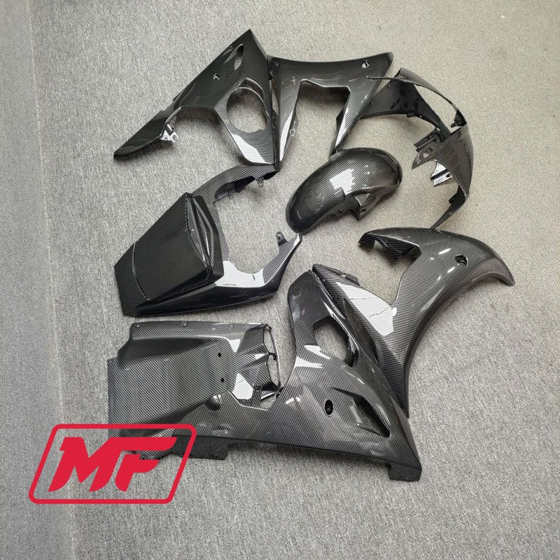 Load image into Gallery viewer, Monster Fairings Full Kit Yamaha YZF R6 03-04 Carbon Fiber Style + Windshield + Gas Tank Cover
