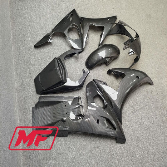 Monster Fairings Full Kit Yamaha YZF R6 03-04 Carbon Fiber Style + Windshield + Gas Tank Cover