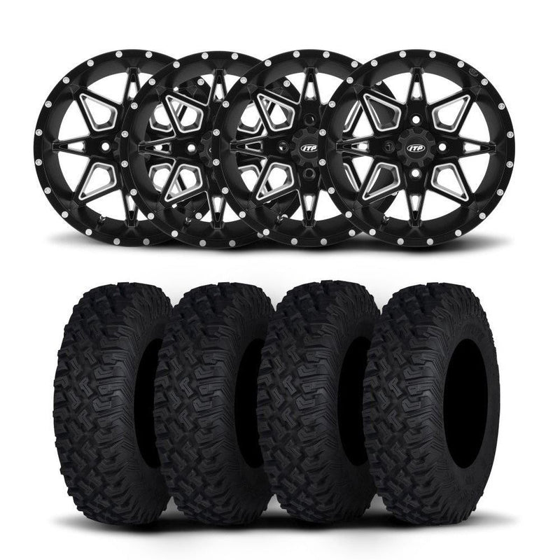 Load image into Gallery viewer, ITP Tornado 15&quot; Matte Black Wheels And Coyote Tires [33x10R-15]
